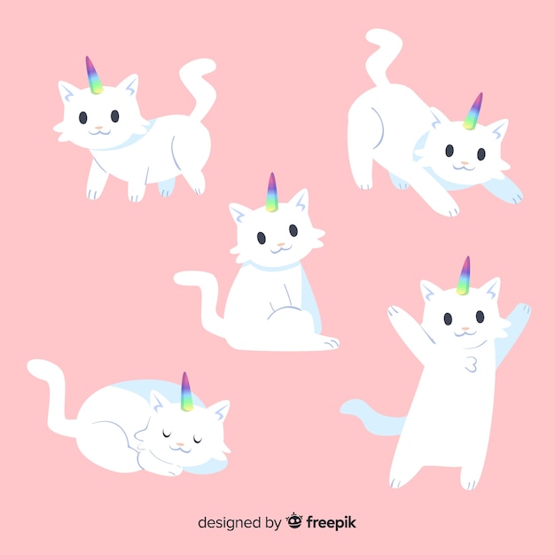 Kawaii cute unicorn character collection