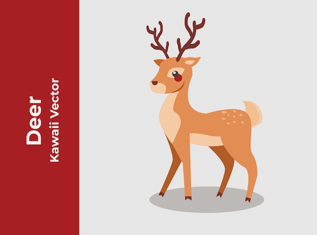 Kawaii Deer Vector