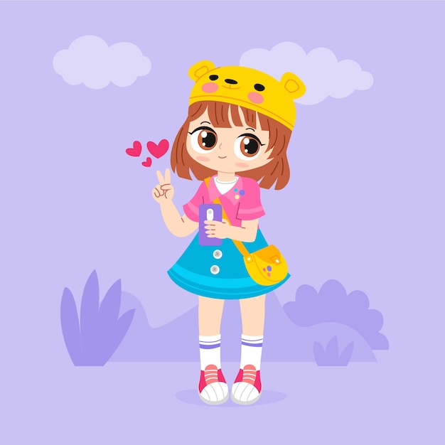 Kawaii design illustration