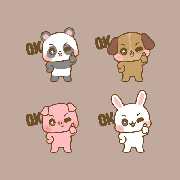 KAWAII DIEREN ZEGT OK