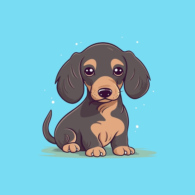 Симпатичная икона талисмана собаки Кавайи