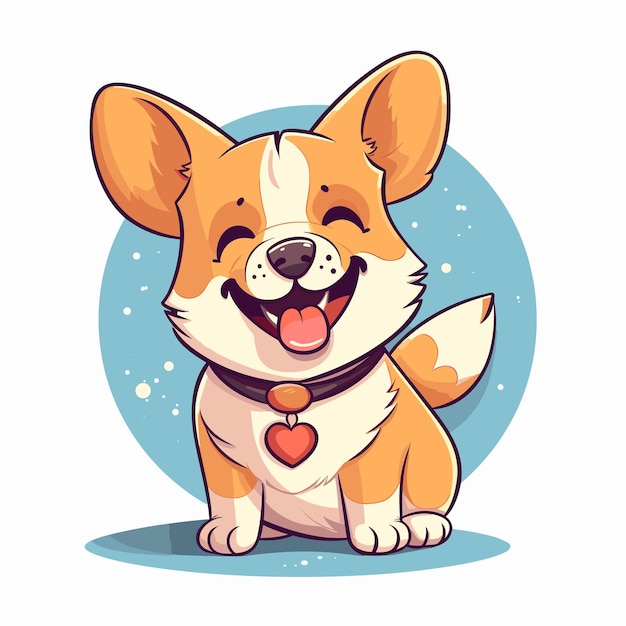 Premium Vector | Kawaii dogs happy shiba inu dog in japan cartoon ...