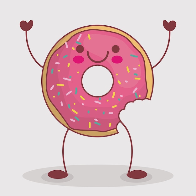 kawaii donut icoon