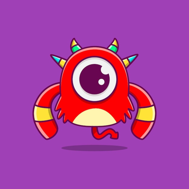 Kawaii doodle monster cartoon character