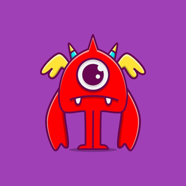 kawaii doodle monster cartoon character