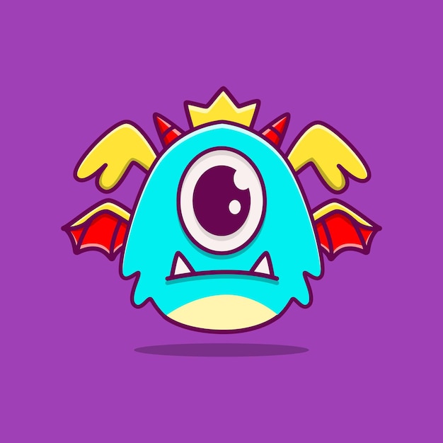 Kawaii doodle monster cartoon character