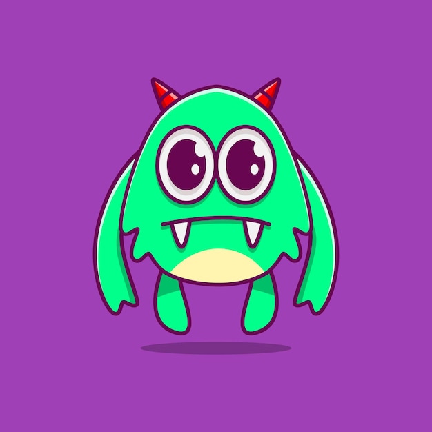 Kawaii doodle monster cartoon character