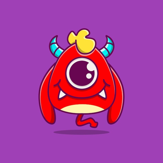 kawaii doodle monster cartoon character