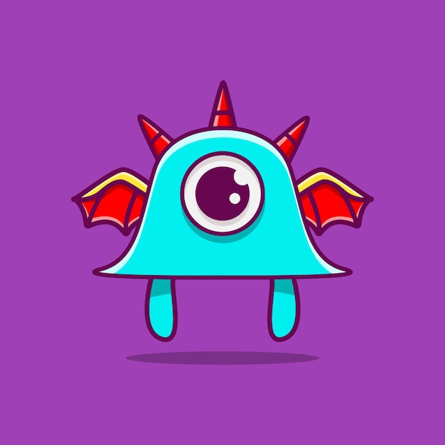 Kawaii doodle monster cartoon design