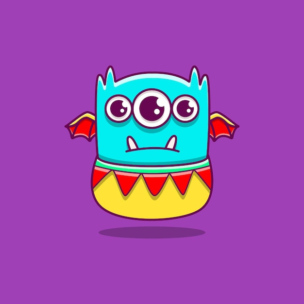 Kawaii doodle monster cartoon design