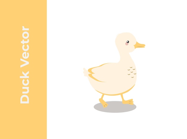 Kawaii Duck Vector Alphabet Letter D