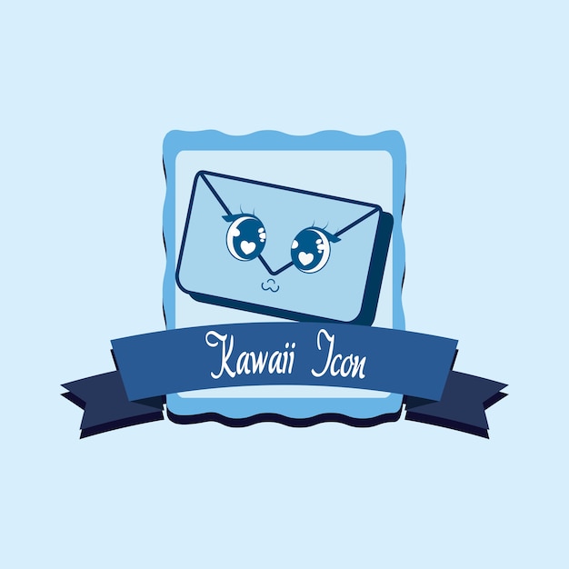 Icona della busta kawaii