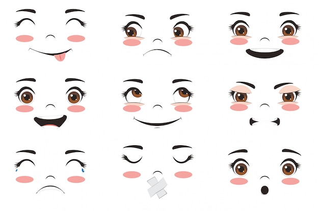 Kawaii face expressions