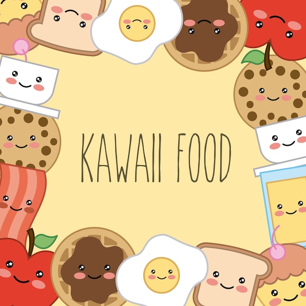 Дизайн каркасной картой kawaii