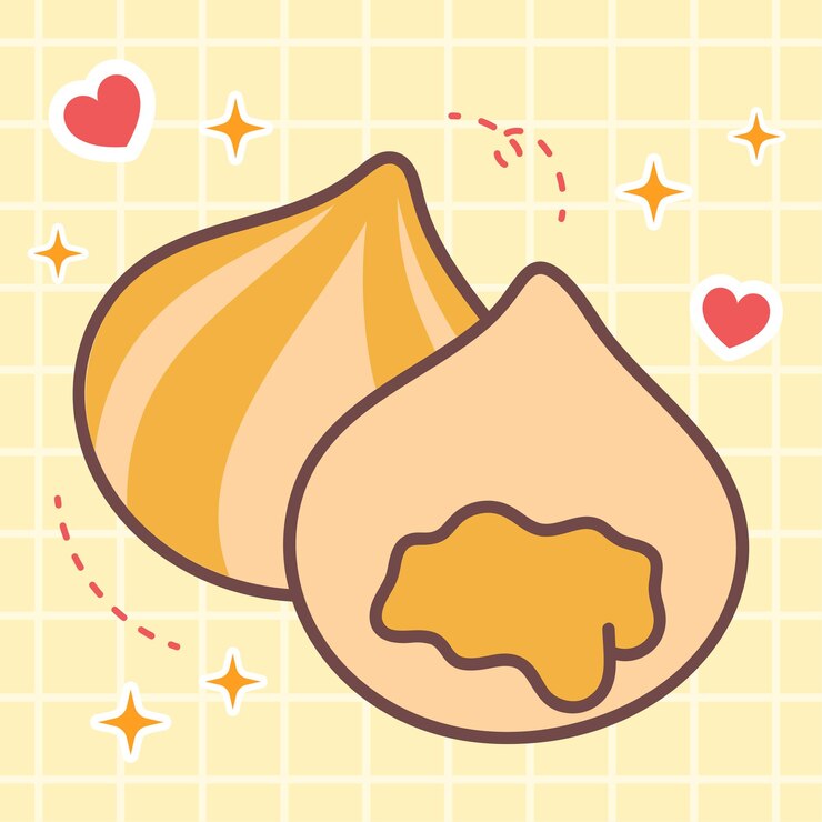 Vector kawaii food cheese dumpling vector cute cartoon character illustration japan anime manga sticker