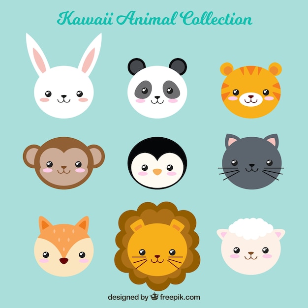 Pacco animale amichevole di kawaii