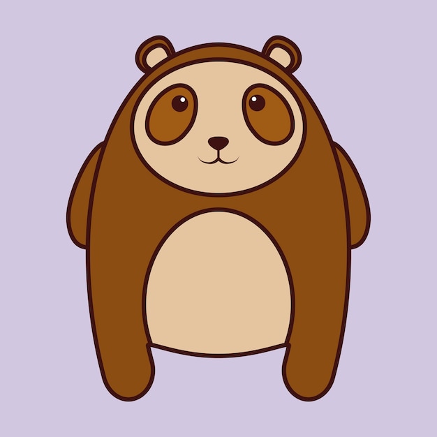 Kawaii goggle bear animal icon