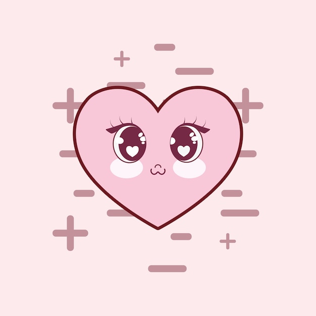 Kawaii hart pictogram