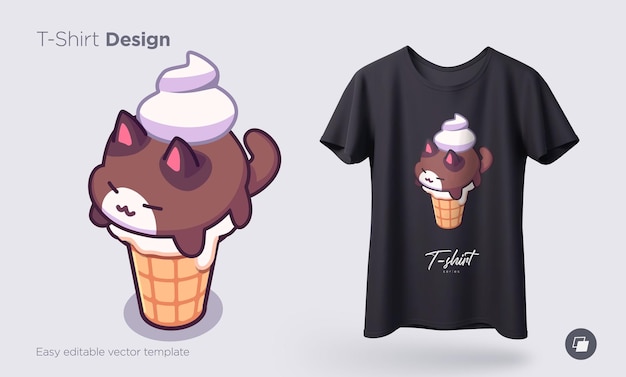 Kawaii ice cream cats ice cream в виде круглых котят в вафельном рожке