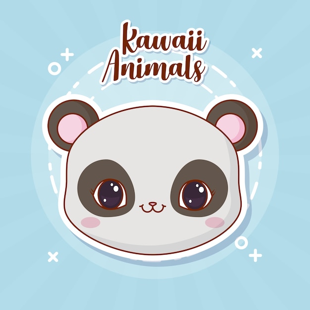 Icona dell'orso panda kawaii