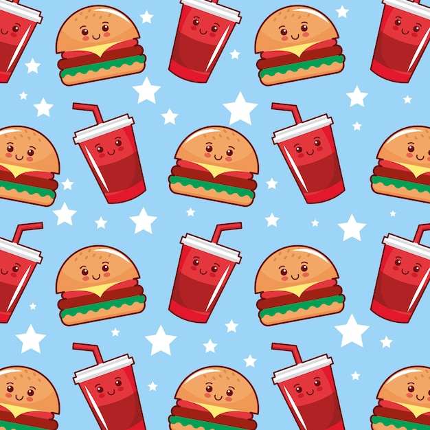 Kawaii parttern background