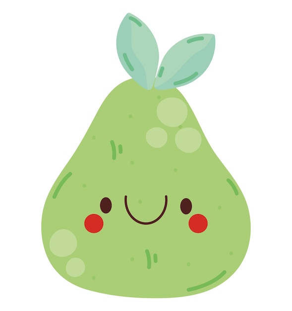 Vector kawaii pear design