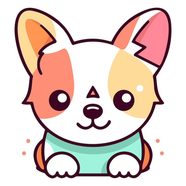 Kawaii Puppy Art Illustration