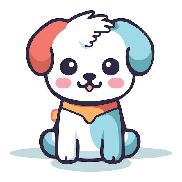 Kawaii puppy kunst illustratie