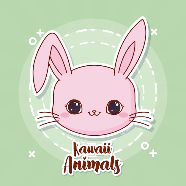 Kawaii rabbit icon