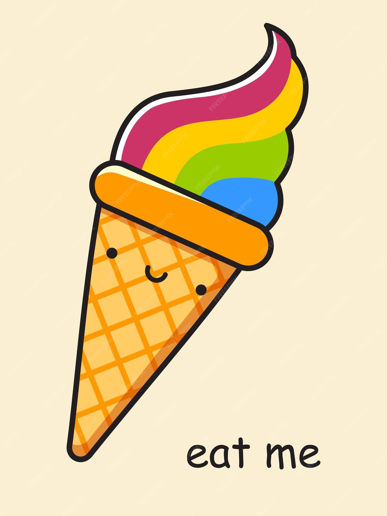 Cute Kawaii Stickers Rainbow Ice Cream Set Download Vector Clipart, Rainbow  Friends, Rainbow Friends Clipart, Cartoon Rainbow Friends PNG and Vector  with Transparent Background for Free Download