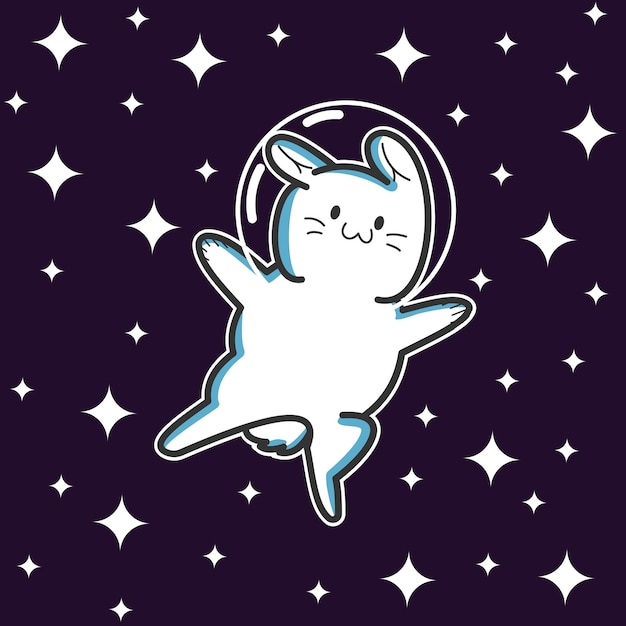 kawaii space rabbit