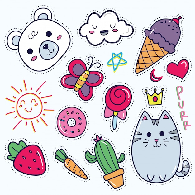 Kawaii sticker set