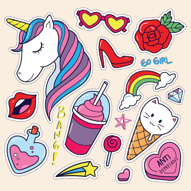 kawaii sticker set