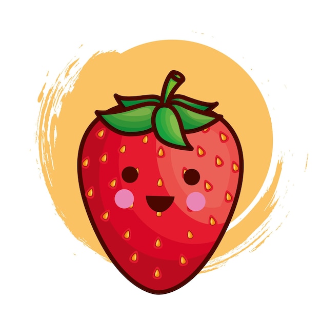 Kawaii strawberry character