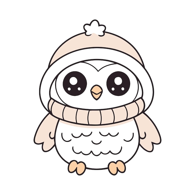 Kawaii Style Cute Animal Vector Illustration for Kids