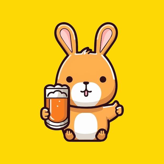 Kawaii style icon 2023 animal drink beer icon eps logo icon