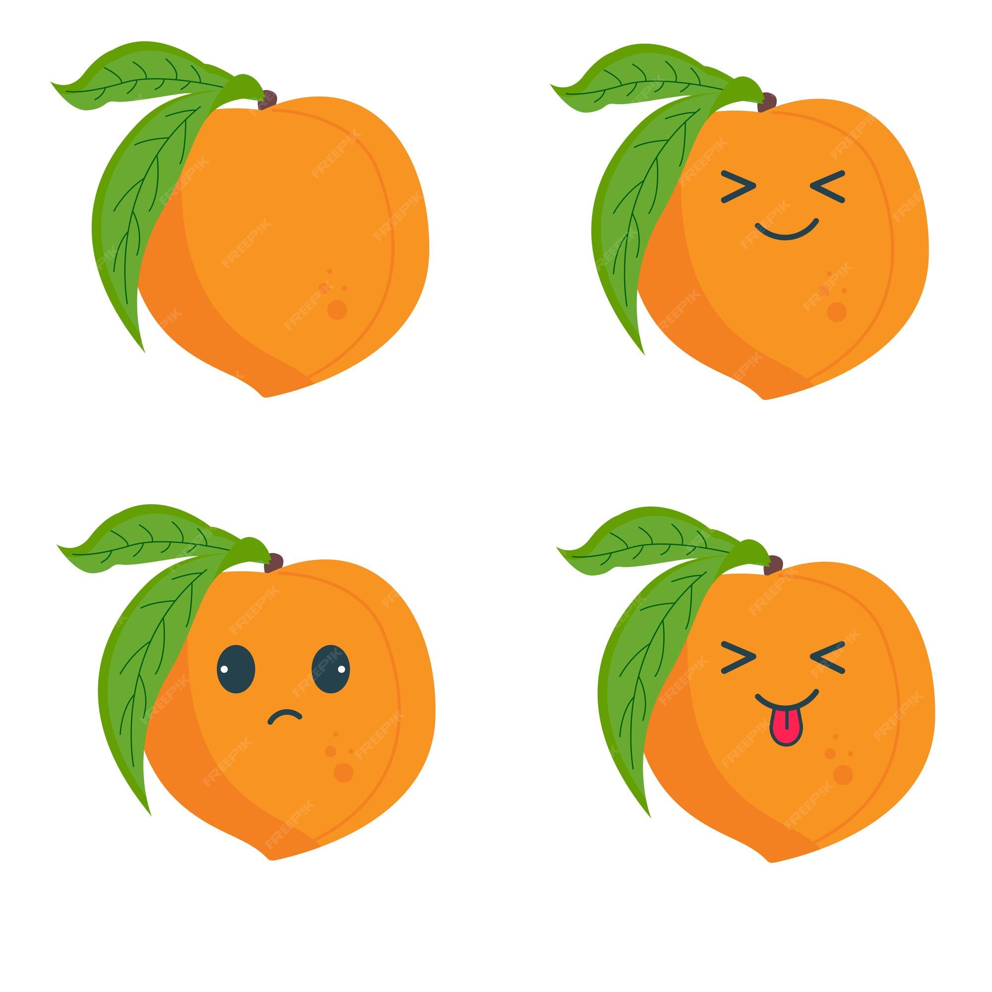 Kawaii Cute Fruits Sticker Image, in the Style of Kawaii Art, Meme