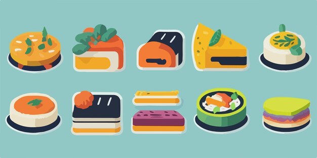 Vector kawaii sushi magic charming and colorful cartoon illustration