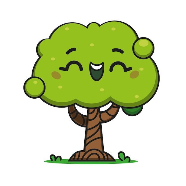 Vector kawaii tree