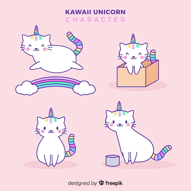 Collezione di unicorno kawaii