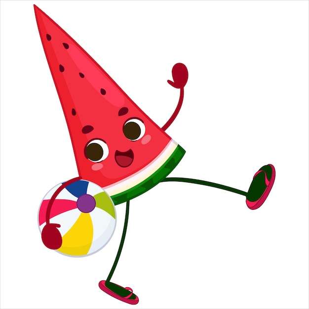 Kawaii watermelon character summer sticker