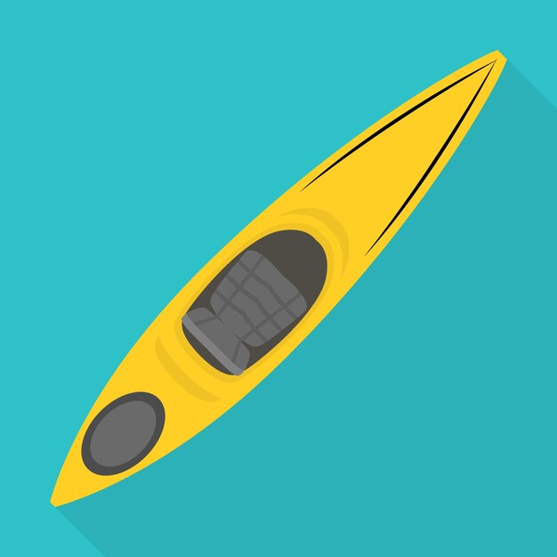 Vector kayak boat icon flat illustration of kayak boat vector icon for web design