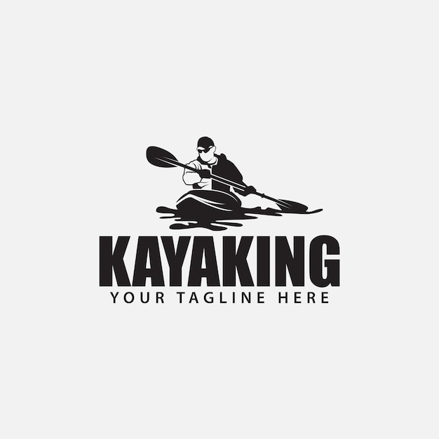 Vettore logo kayak