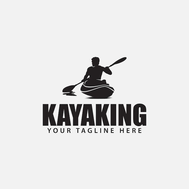 Vettore logo kayak