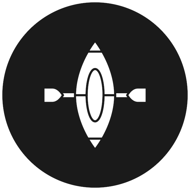 Icona vettoriale del kayak può essere utilizzata per il set di icone di trasporto