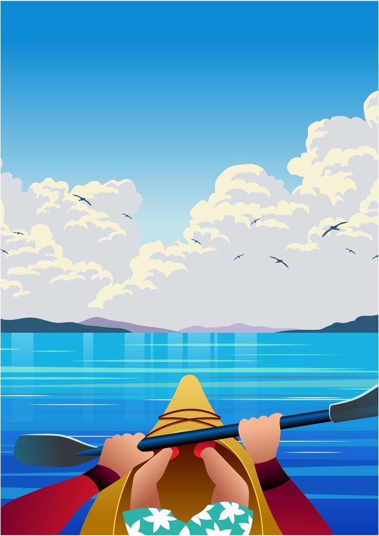 Vector kayaking first person view