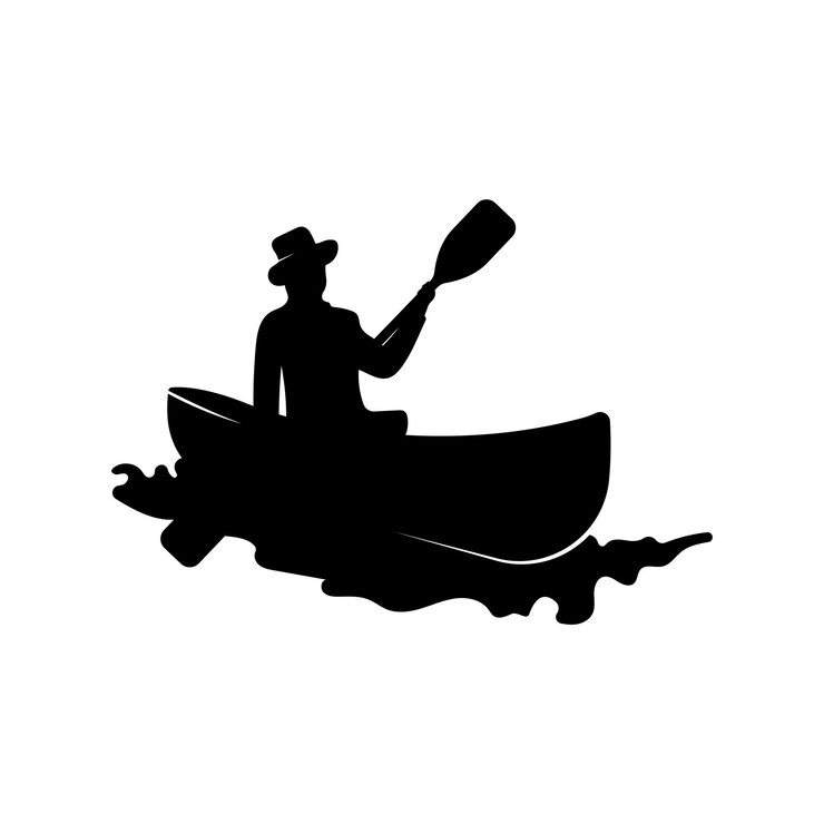 वेक्टर kayaking icon vector illustration symbol design