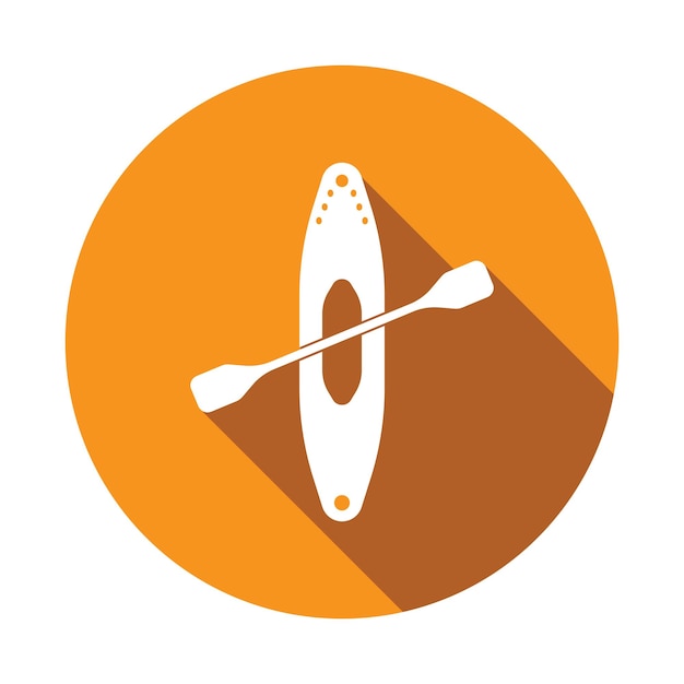 Kayaking icon vector