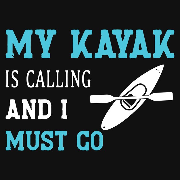 Kayaking tshirt design