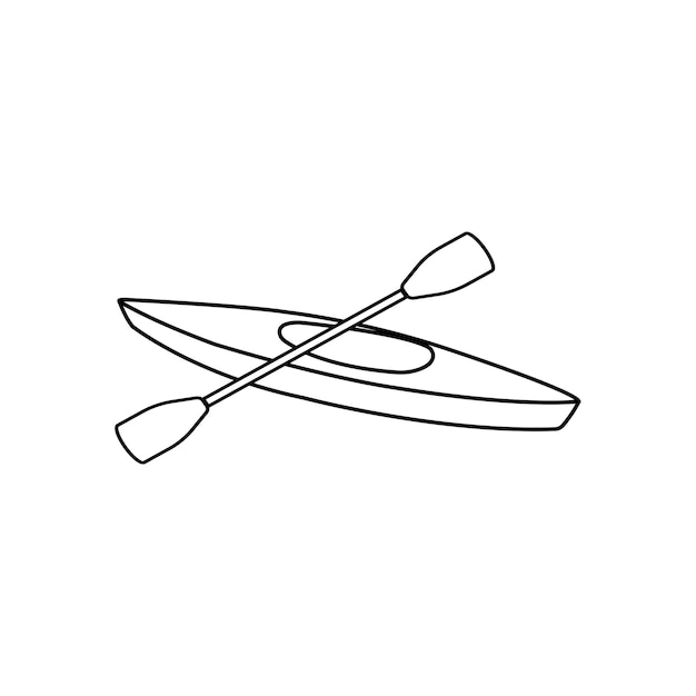 Kayaking vector icon